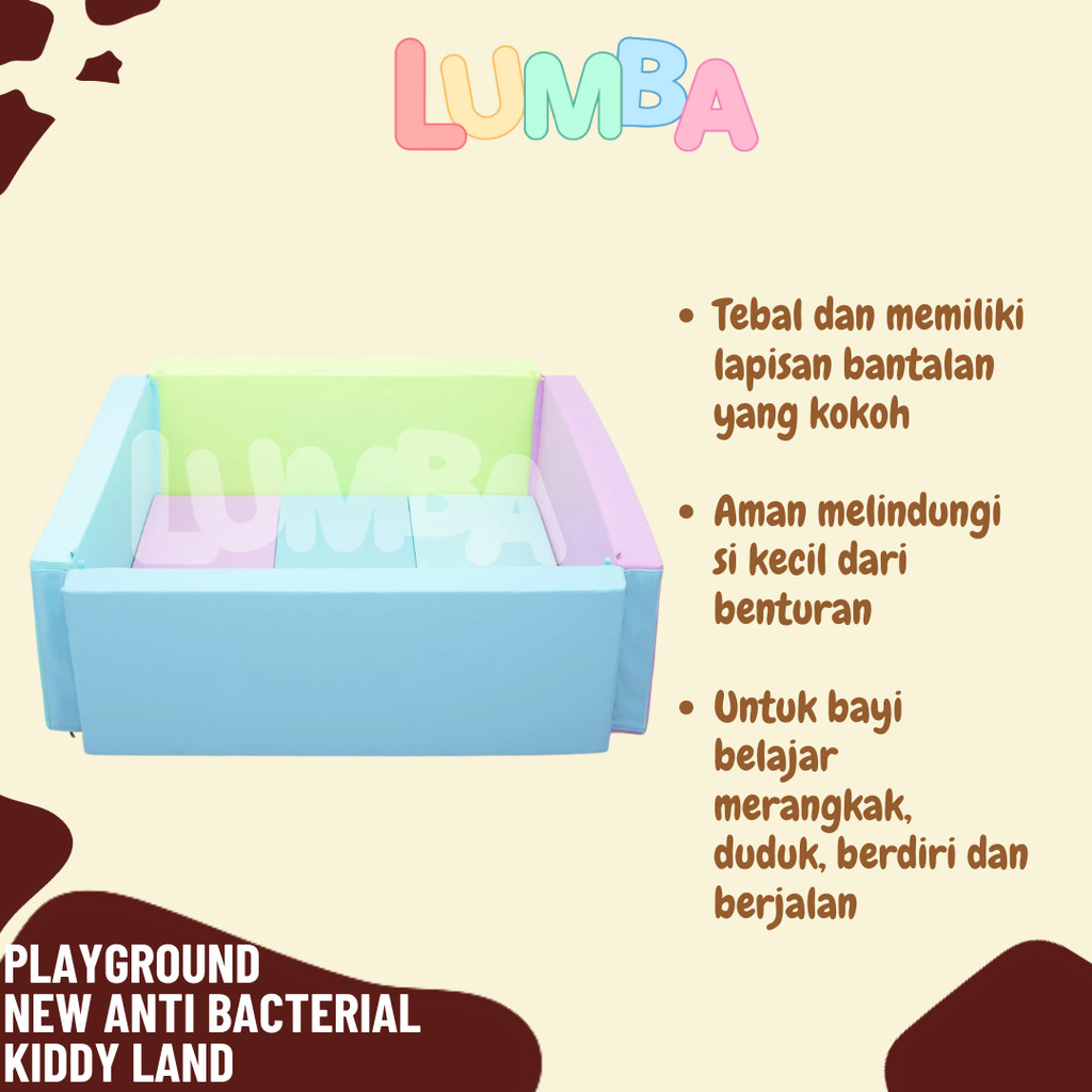 Lumba Playground New Anti Bacterial Kiddy Land - Playmat Matras Kasur Anak Bayi