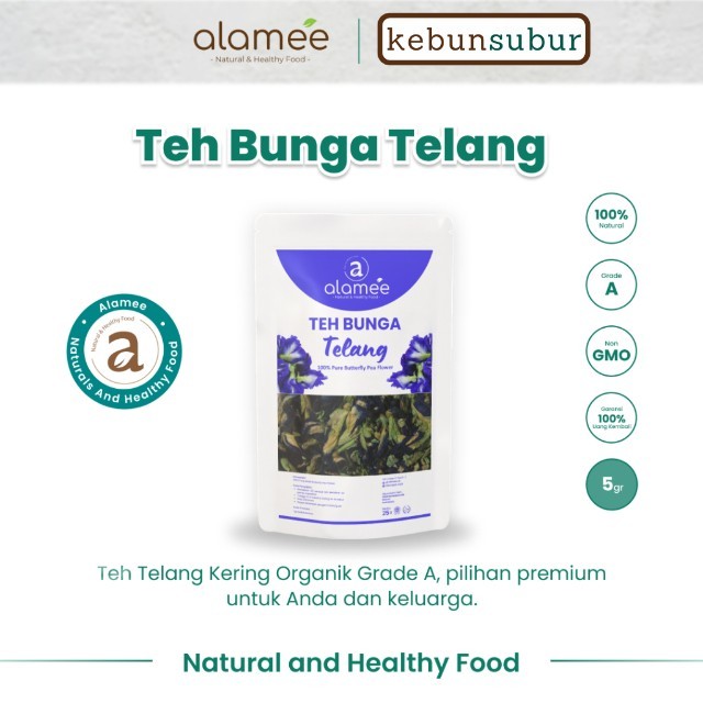 

ALAMEE Butterfly Pea Tea Teh Bunga Telang Kering Organik Herbal Dried Flower 5gr Premium kebunsubur kebunsubur