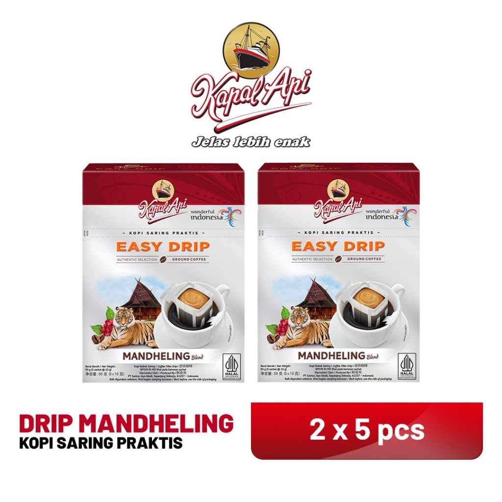 

KAPAL API Drip Mandheling Blend 2 Folding Box (5 x 10 gr)