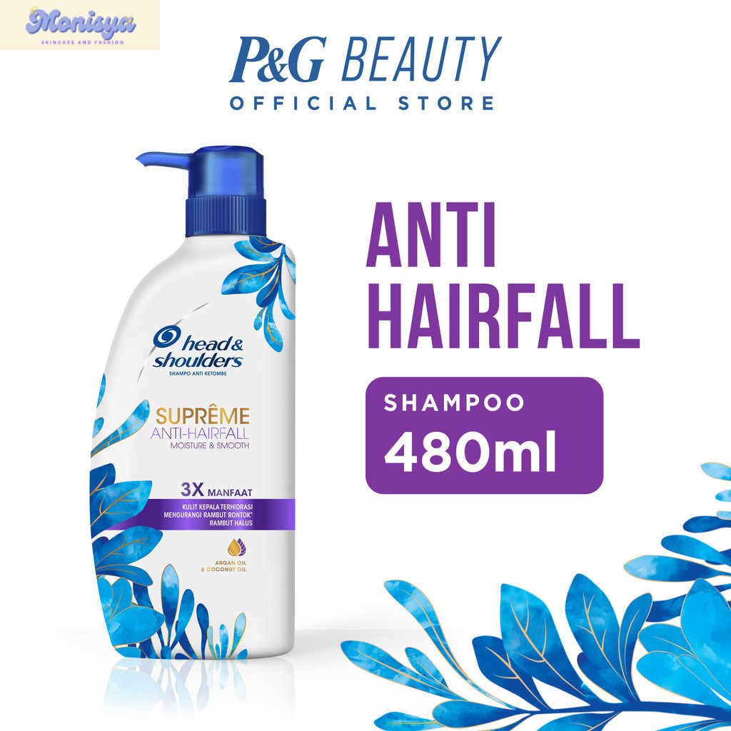 Head & Shoulders Sampo Anti Ketombe Supreme Anti Hairfall Perawatan Rambut 480ml / Head and Shoulder