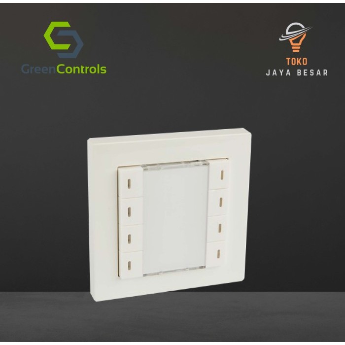 Greencontrols KNX Push Button, 4-fold, White (no frame)