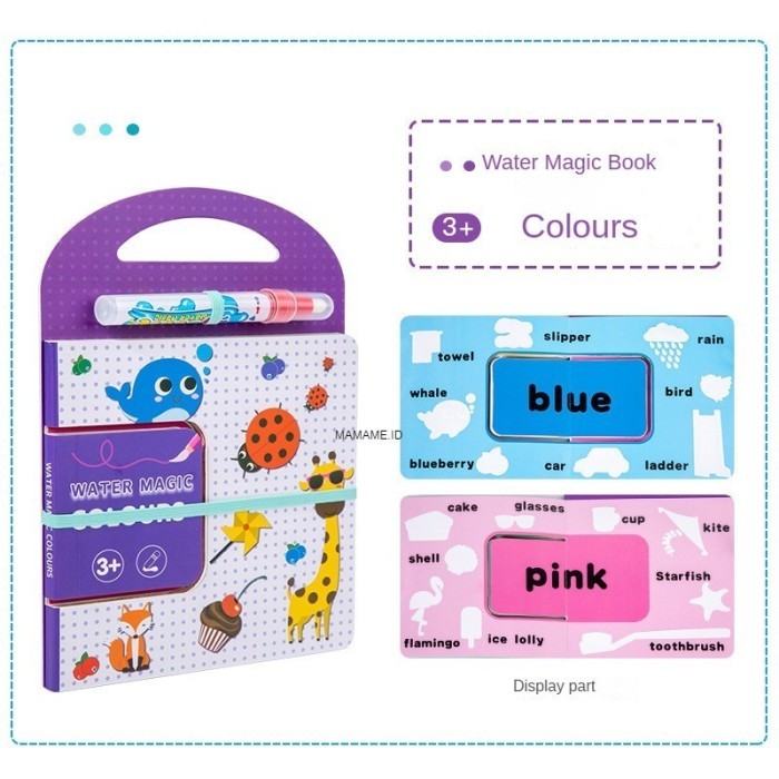 

MAMAME - Magic Water Painting Book Water Magic Book Buku Aktivitas Mengambar Anak Dengan Air Dan Bisa Di Reusable - WMAGIC ANIMAL