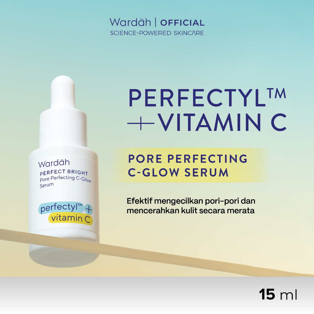 WARDAH Perfect Bright Perfectyl + Vitamin C Pore Perfecting C-Glow Serum - Micro Peeling Serum-Mence