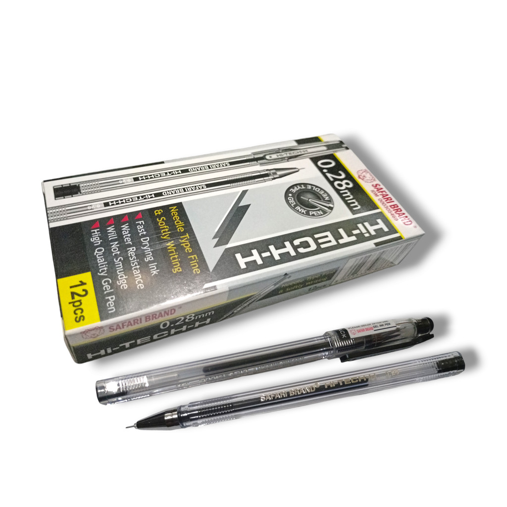1 dozen pulpen hitech 0.28 safari kotak