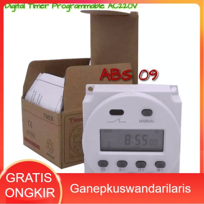 Timer Digital saklar otomatis alat on off lampu listrik AC220v AC 220v - Ganepkuswandarilaris
