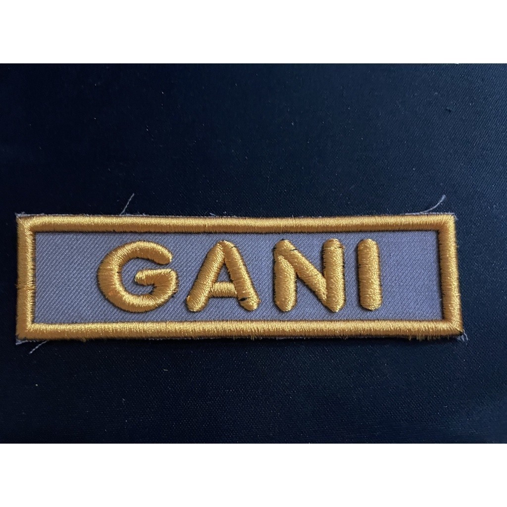 Bordir Badge Nama Timbul + Perekat Velcro - Bet Timbul Nama (Request) - Patch Bordir Nama Bordir Nam
