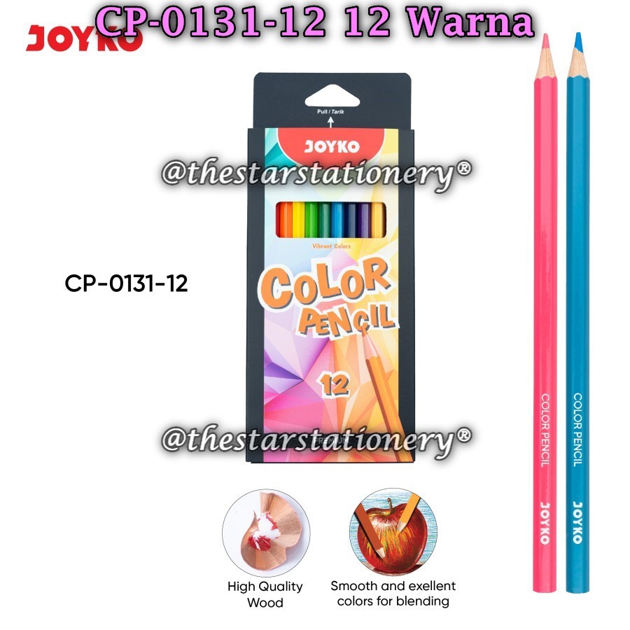 

(1 Set) GROSIR Pensil Warna JOYKO CP-0131-12 12W Panjang / Pensil Warna Premium Joyko CP-0131 12W