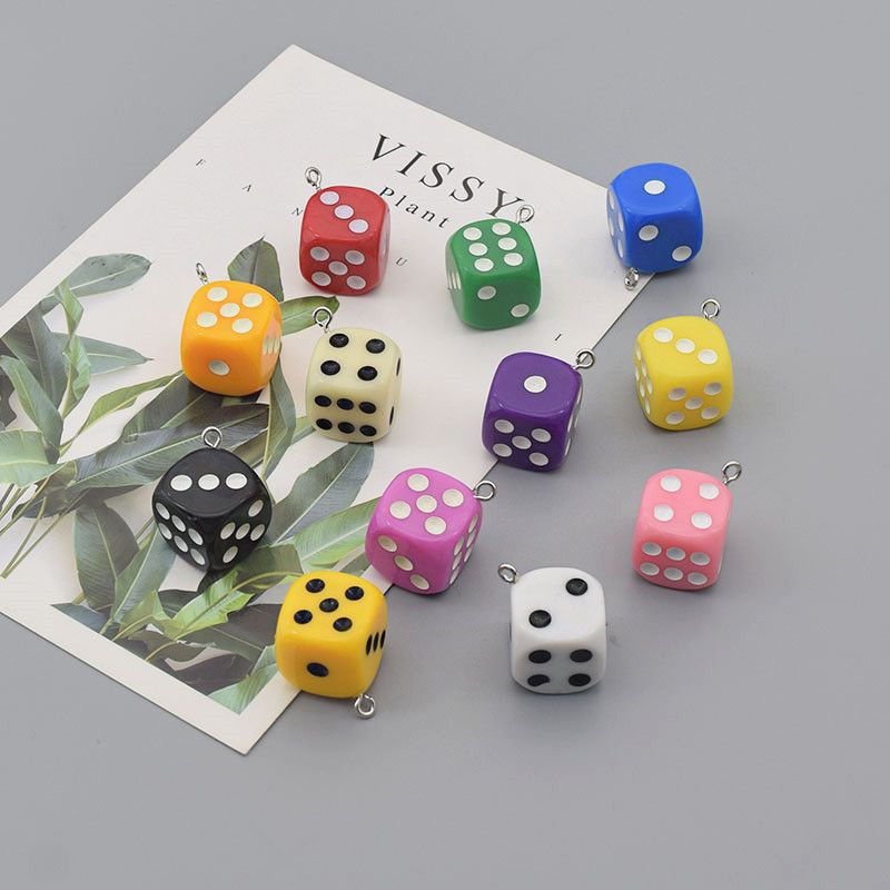 1 Pcs Charm Akrilik Resin - DADU CLASSIC DICE OPAQUE