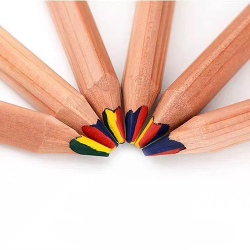 

3-5pcs/set 2B Four-color Color Pencils with The Same Core Design Painting Secret Garden Color Pencils Painting Pencils