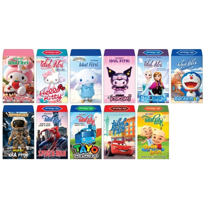 

AMPAU VIRAL KARTUN LABUBU 50 LEMBAR / AMPLOP UK MEDIUM 11X 7 CM 2025 - mix kartun NEW