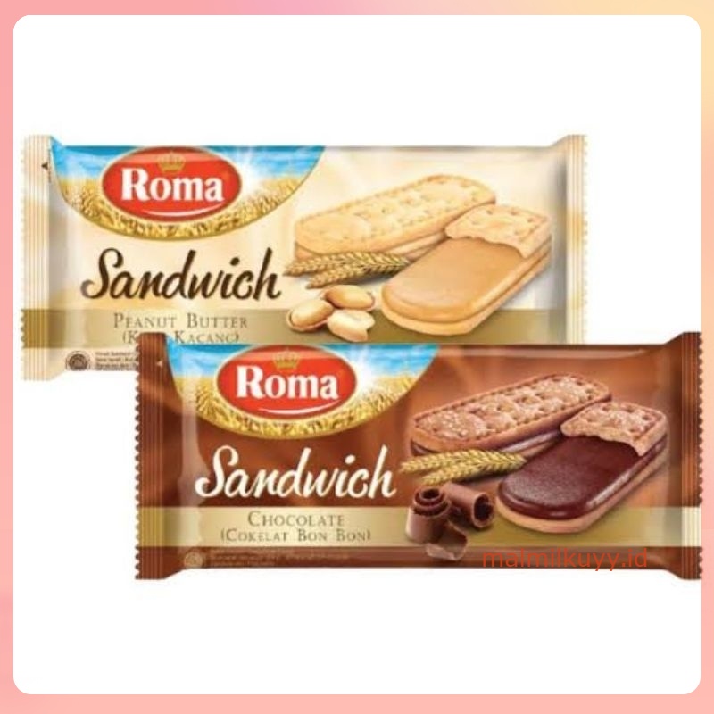 

Roma Sandwich Biskuit Rasa Cokelat Kacang 216 Gram