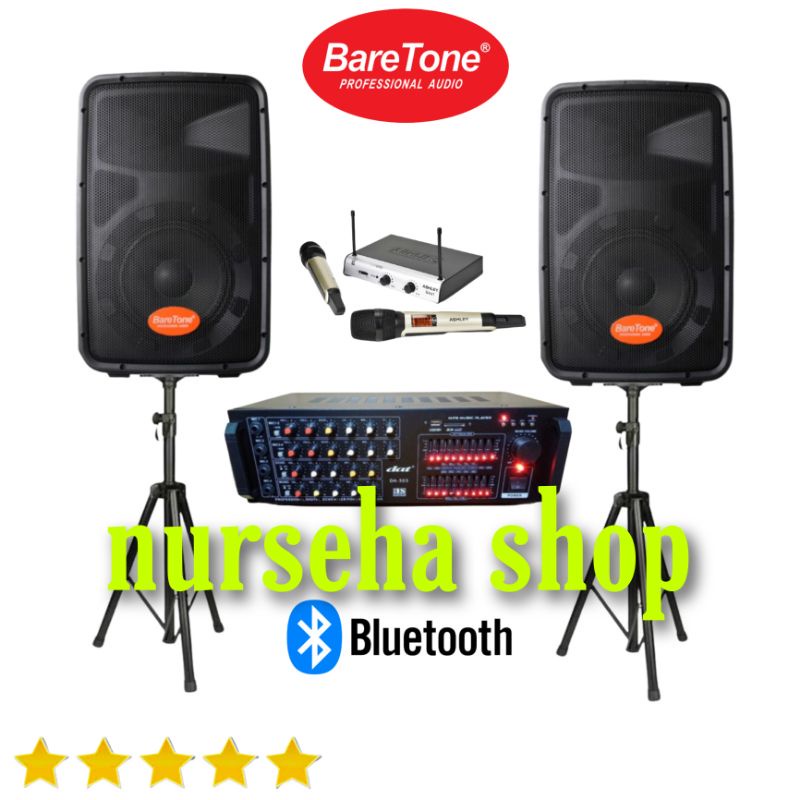 Paket sound system baretone 8 inch full set siap pakai