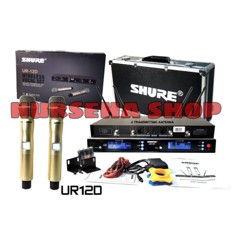 mic wireless shure UR12D UR 12D FREE KOPER