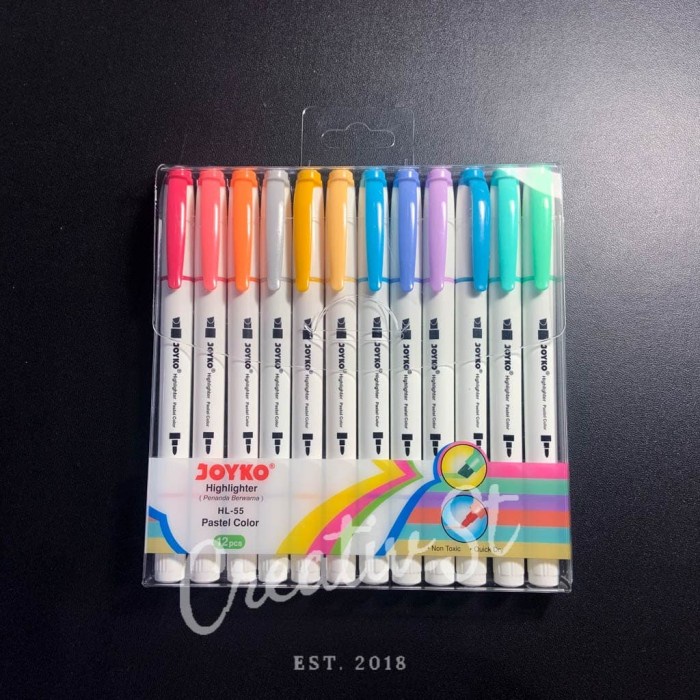 

Highlighter PASTEL Colour Joyko Hl 55 12 Color