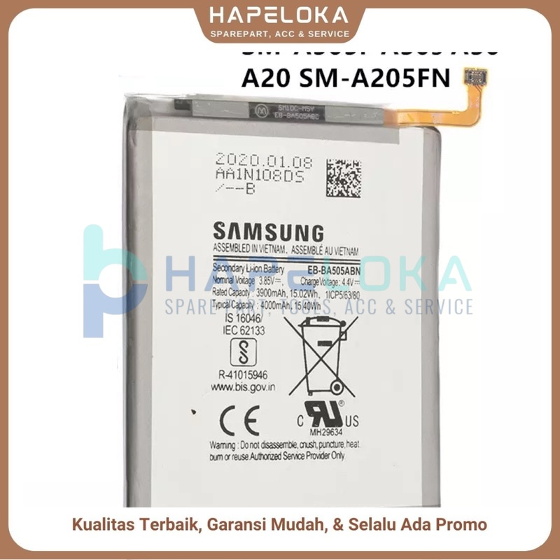 Baterai Samsung Galaxy A20 / Samsung / Samsung A30 / Samsung A50 / A30S / A50s - ORI