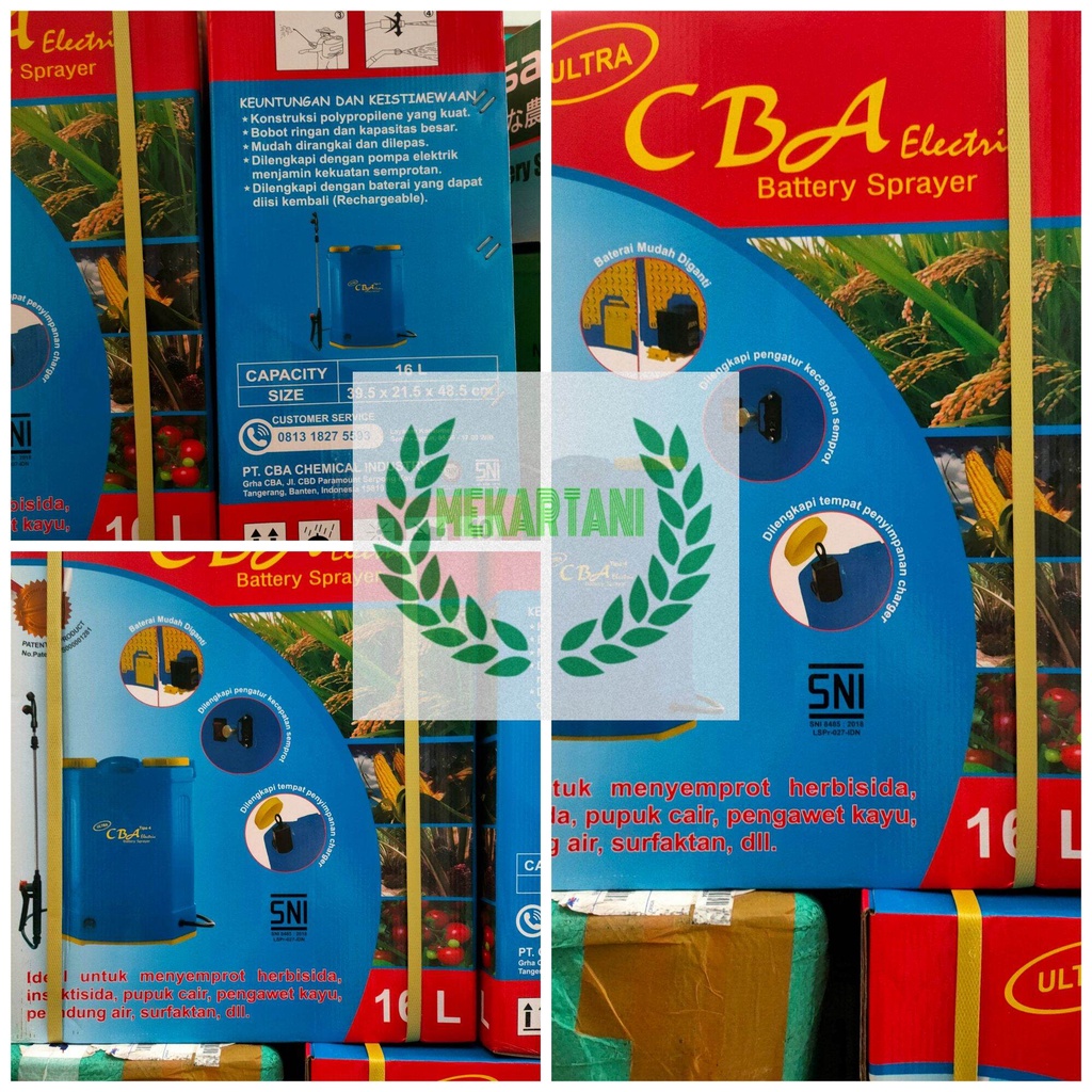 sprayer elektrik CBA 16 liter / alat semprot pertanian elektrik CBA 16 liter