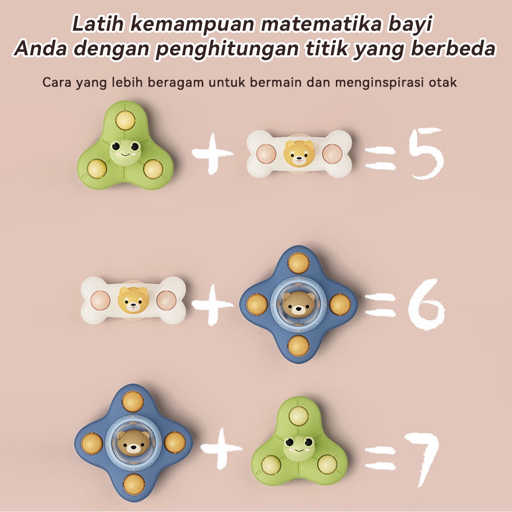 JCHO Mainan Fidget Spinner Anak Pop It Mainan Mandi Bayi Mainan Sensor Motorik Bayi Mainan Edukasi Anak Bayi