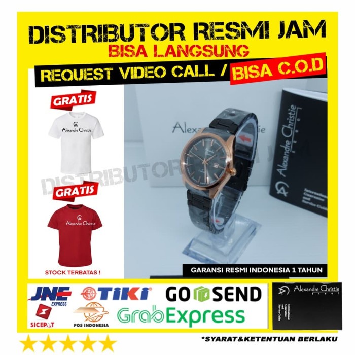 JAM ALEXANDRE CHRISTIE AC 8560LD 8560LD AC8560 GARANSI RESMI 12 BULAN