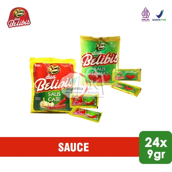 

Saos Cabe / Saus Tomat Dua Belibis Sachet 9gr x24pcs (1 Bungkus) - Saus Tomat - FasyAnita Mart Denpasar