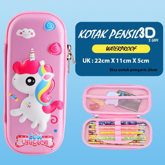

[New] KOTAK PENSIL 3D KOTAK PENSIL ANAK ANTI AIR - P2