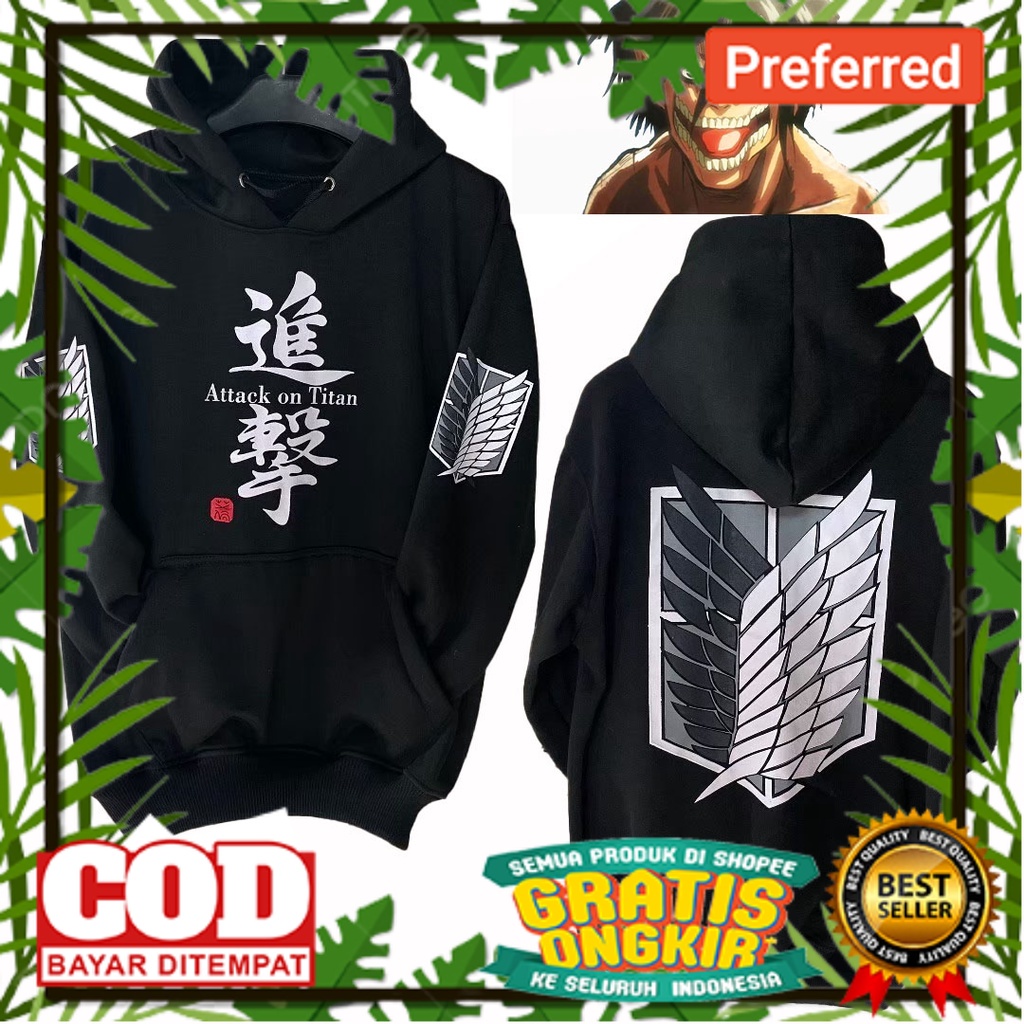 WARNA WARNI TRENDY MOTIF SPORTY /JDI {{ Jaket Anime AOT-ATTACK ON TITAN SHINGEKI NO KYOJIN }} Jaket 