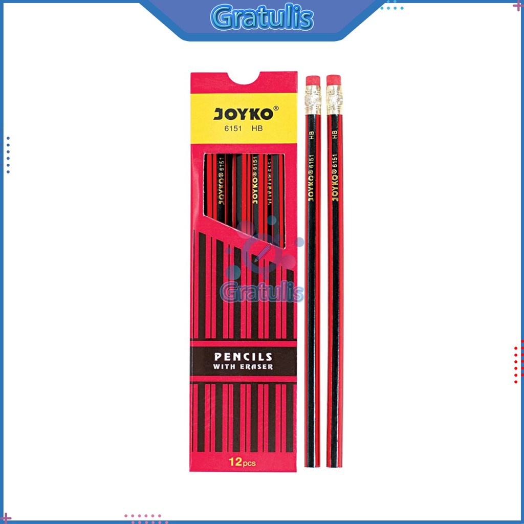 

PENCIL JOYKO HB-6151 [1 PACK / 12 PCS] / ALAT MENGGAMBAR / MENULIS / ALAT SEKOLAH / PENSIL SKETSA / GAMBAR / TULIS / PERALATAN SEKOLAH / PENGSIL 1 PAK / PINSIL / HB / PENSIL / PINCIL / SKETSA