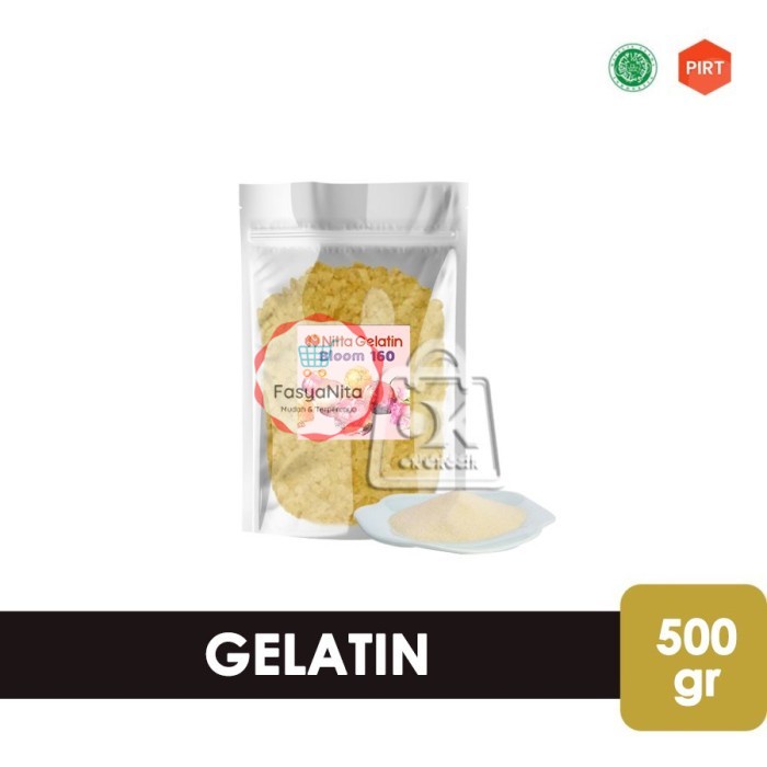 

Gelatin Powder / Gelatine powder Halal (500 gr) - Nitta Bloom 160 - FasyAnita Mart Denpasar
