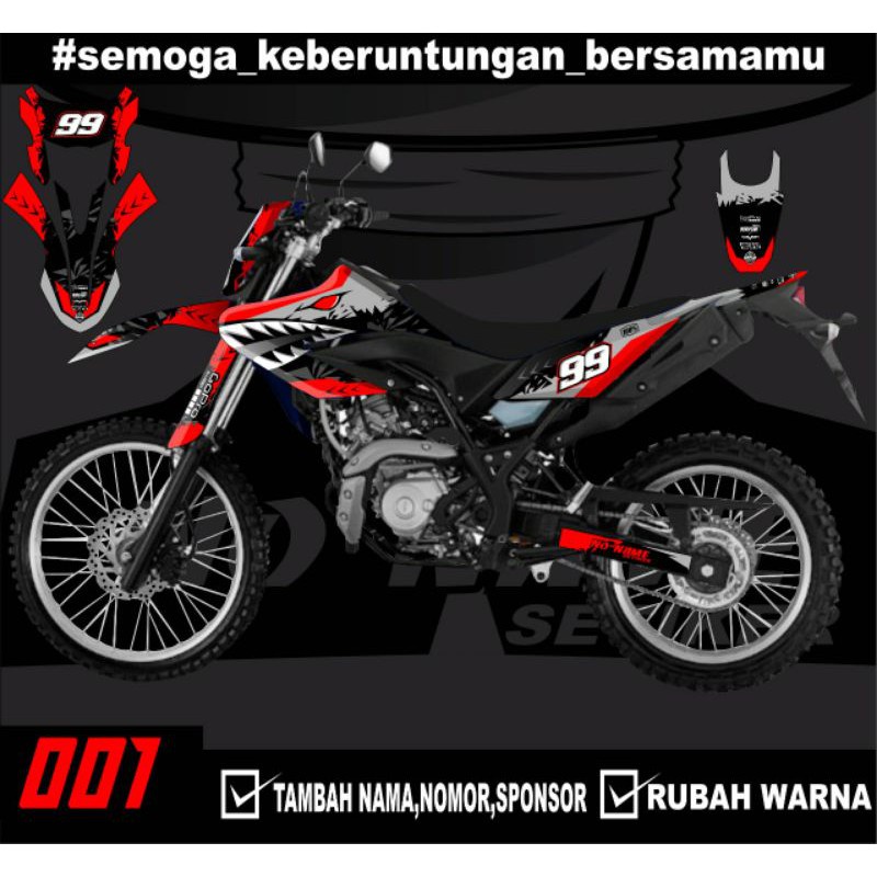 stiker setiker Decal Sticker Motor Cross WR155 Fullbody HIU  - Dekal Stiker WR 155 Desain Trail