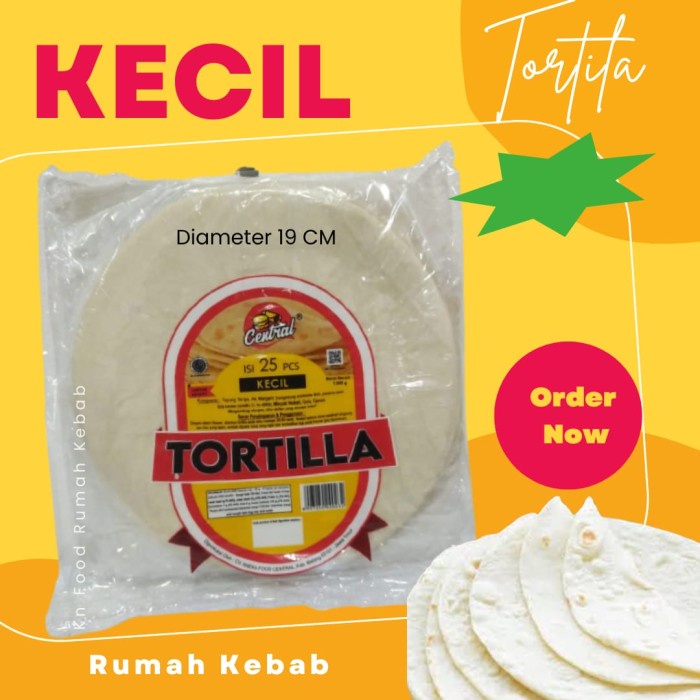 

wasitastore_Murah Gojek - Go Kilat - Kulit kebab - d = 19 cm - Tortila Mini - Kecil