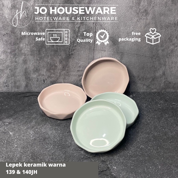 Lepek keramik warna diameter 10 cm / lepek saos keramik serbaguna 139