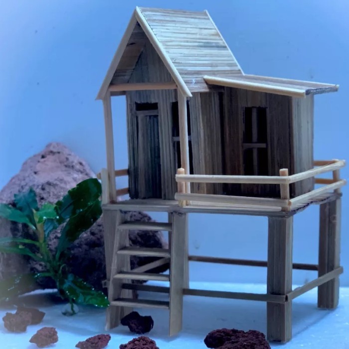miniatur rumah aquascape