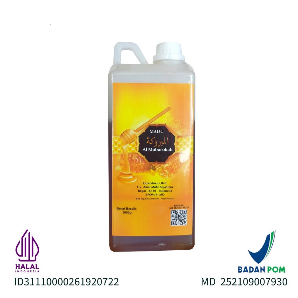 

(Bisa COD) Madu Al Mubarokah Kemasan Baru Asli 1kg Dengan Hasil Uji Laboratorium (COA) dan BPOM