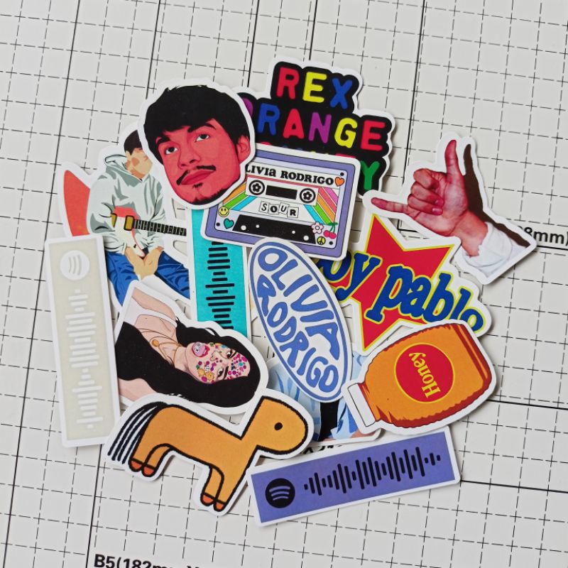 

Sticker Pack Musician Boy Pablo Olivia Rodrigo Rex Orange County