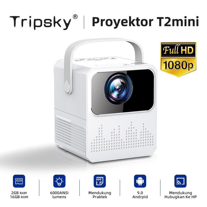 DigiMedia T2mini proyektor android paket hub hp 8000 lumens 1080P FHD proyektor portable support, un