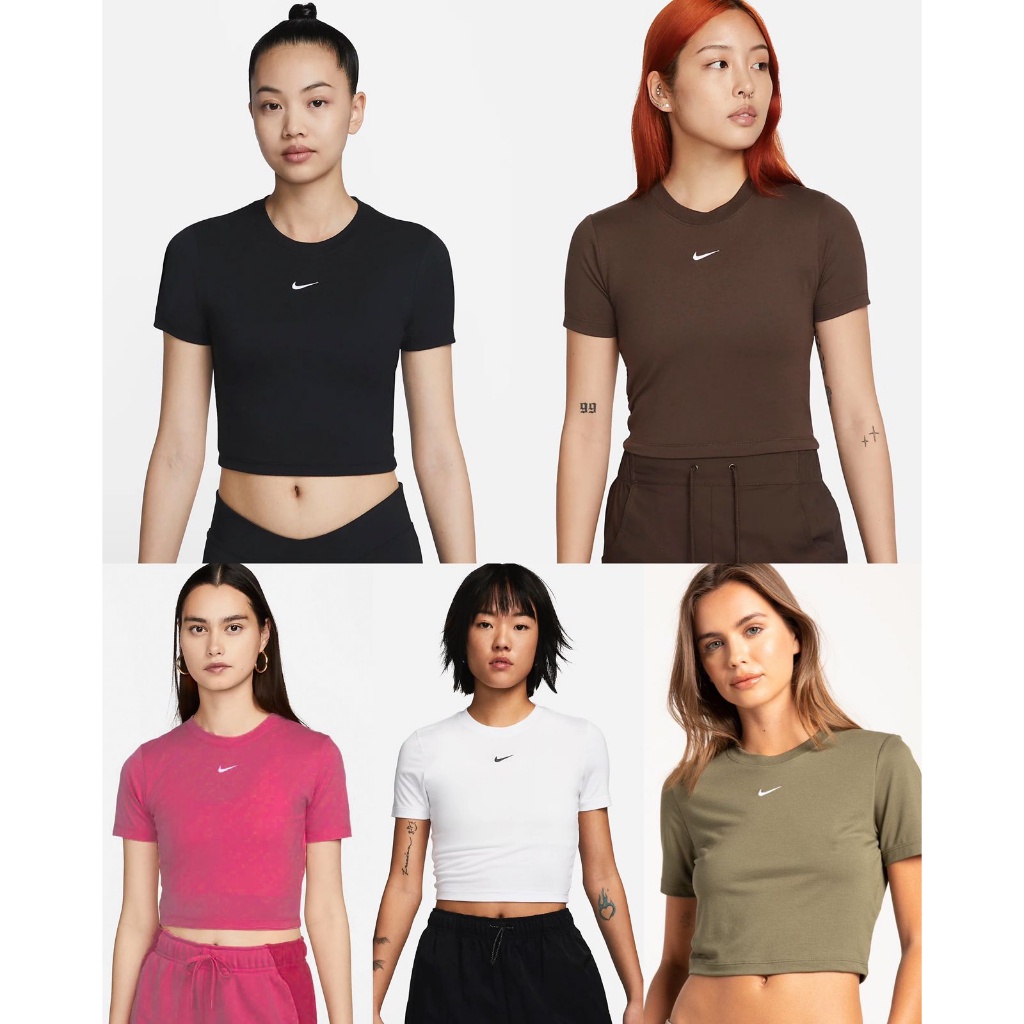 Nike Ribbed Cropped Top // Seventeen Outlet //
