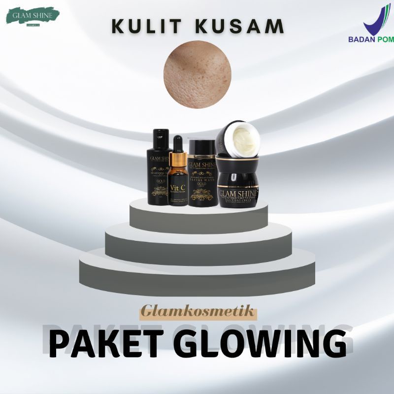 PROMO  Glamshine Paket Basic Gold Series Glowing Flek Acne Glamshine Glamshineofficial Glamshine off