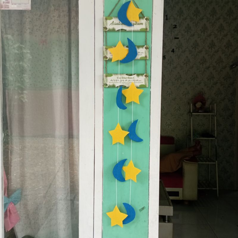 isi 12 biji hiasan dinding / hiasan jendela /tirai murah /tirai jendela lucu hiasan jendela / hiasan