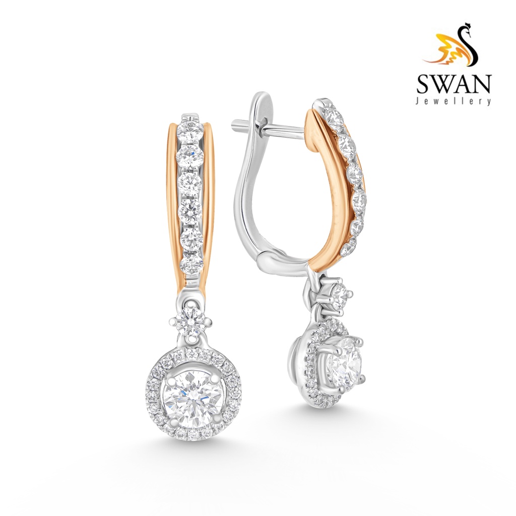 Anting Berlian GIA IMFER1348538 Swan Jewellery