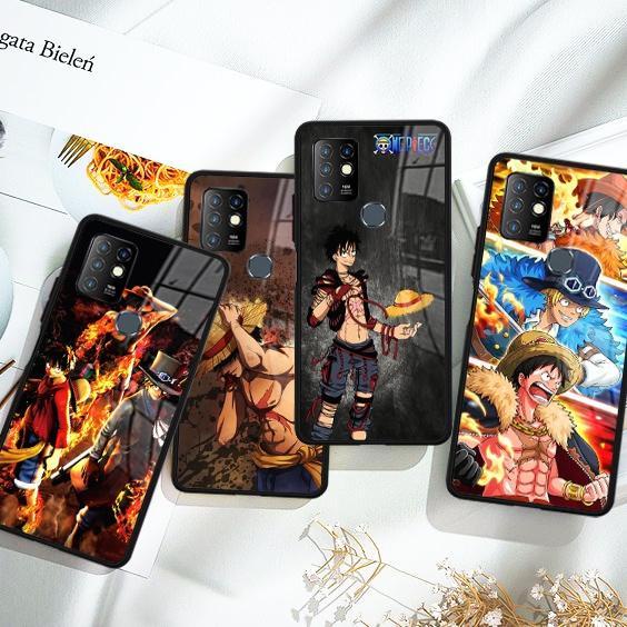 (F28) Case glossy Infinix Hot 8 9 10 11 Play 10s Note 7 8 10 smart 5 s5 Pro - Casing Hp Anime one pi