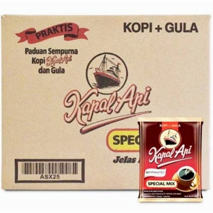 

Kopi Kapal Api Spesial Mix 1 Dus ( 60 Pcs - 120 Pcs) - 1/2 Dus: 60 Pcs