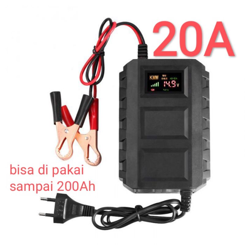 CHARGER AKI MOBIL 12V 20A - CAS AKI MOTOR - SMART CHARGER AKI 12 VOLT 20 AMPERE