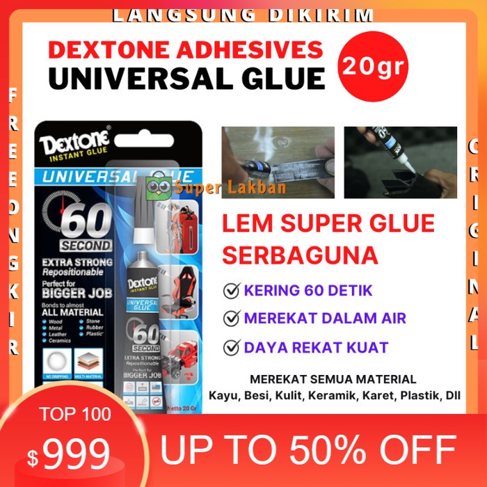 

PROMO/ GUDANG LEM/ Dextone Instant Glue Super Strong Universal Glue Gel Lebih Kental Aman