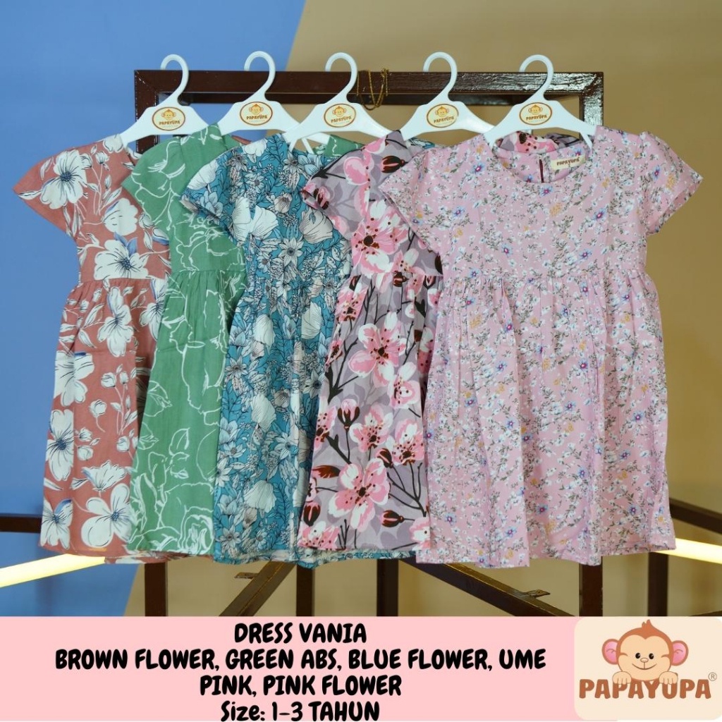 [ PAPAYUPA ] Dress Vania - Dress Anak | Dress Bayi | Baju Bayi | Dress Baby | Baju Baby | Baju Anak