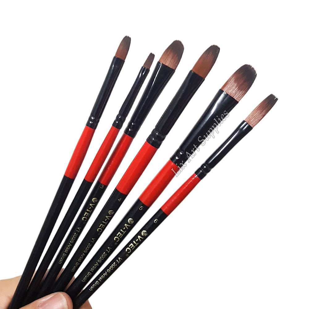 

V-Tec Brush VT-200 Set 6 / Kuas Lukis Set 6