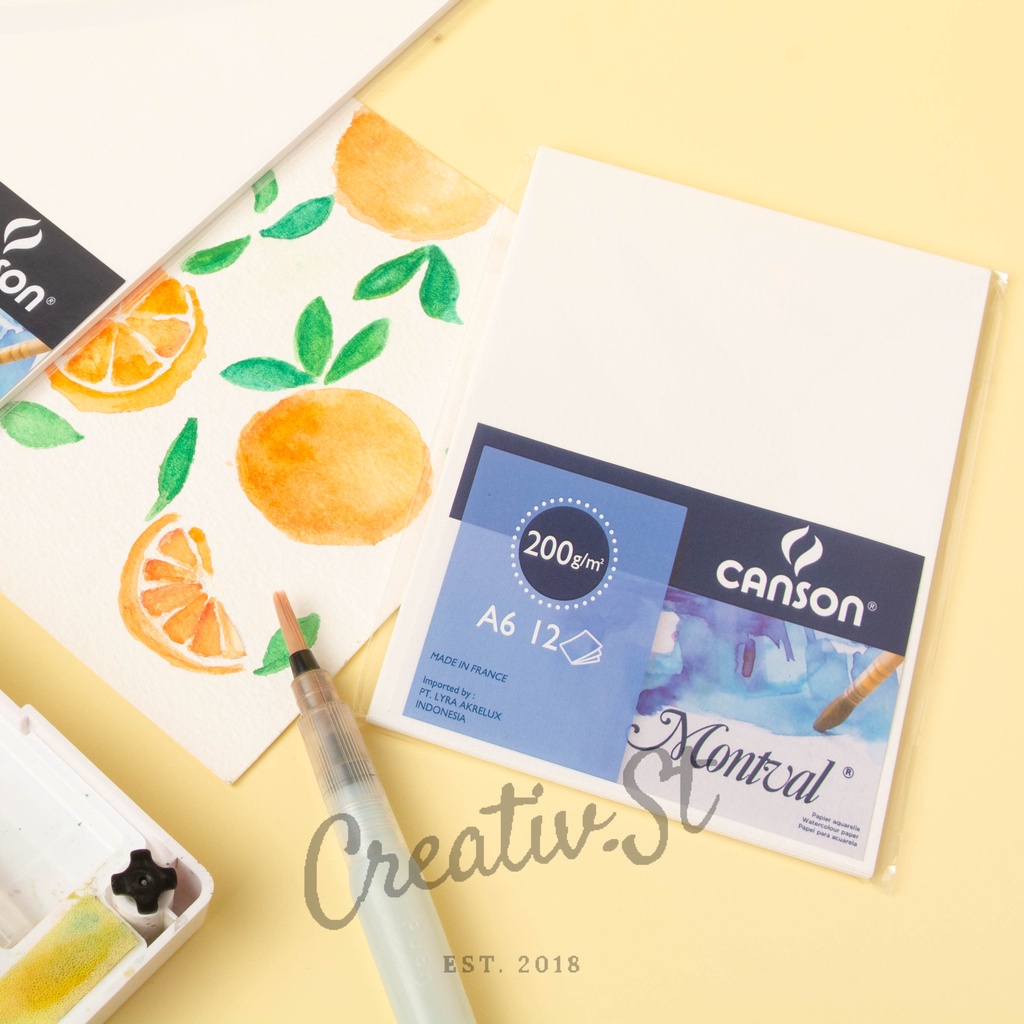 

Canson Montval Watercolor Paper A6 200 Gsm 12 Sheet