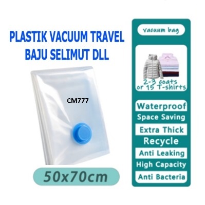 Plastik Vacuum Baju Vakum Plastik Vacum Bag Travel Pakaian 50x70 CM