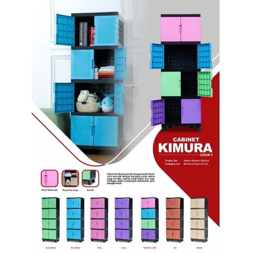 Lemari Rak Baju Plastik KIMURA Susun 4