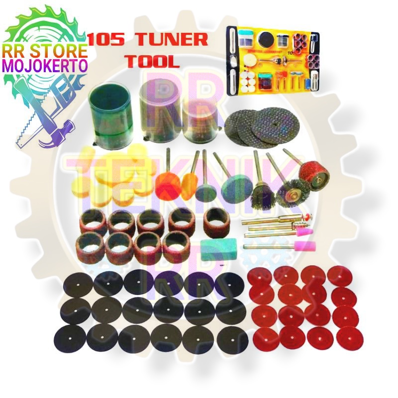 Mata Bor Tuner Mini Grinder IKURA RTS202 Rotary Tools Set 105Pcs