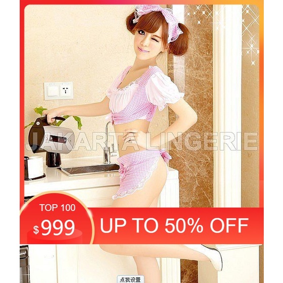 AKSESORIS COSPLAY/ Hot Maid Costume Model Pelayan Seksi Baju Tidur