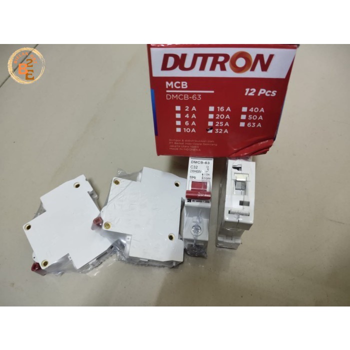 B82 CIRCUIT BREAKER PLN MCB DOMAE DUTRON 1 PHASE C32A 32A 32 AMPERE SNI